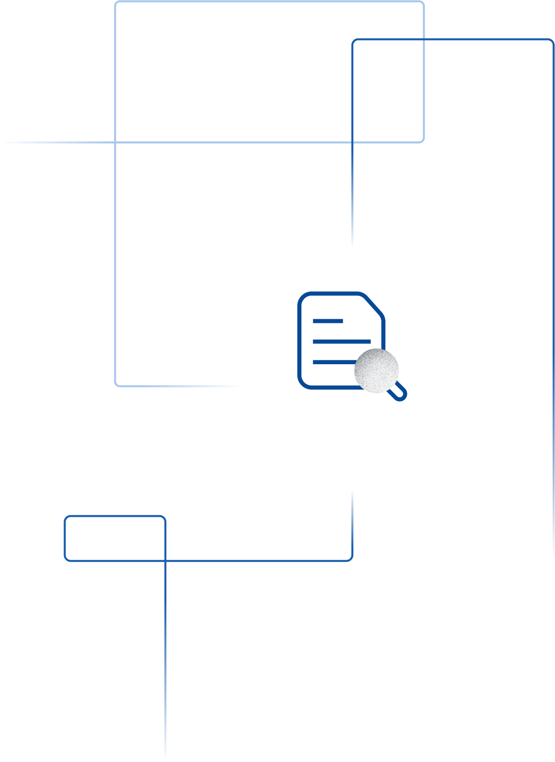 Graphic of lines with document icon