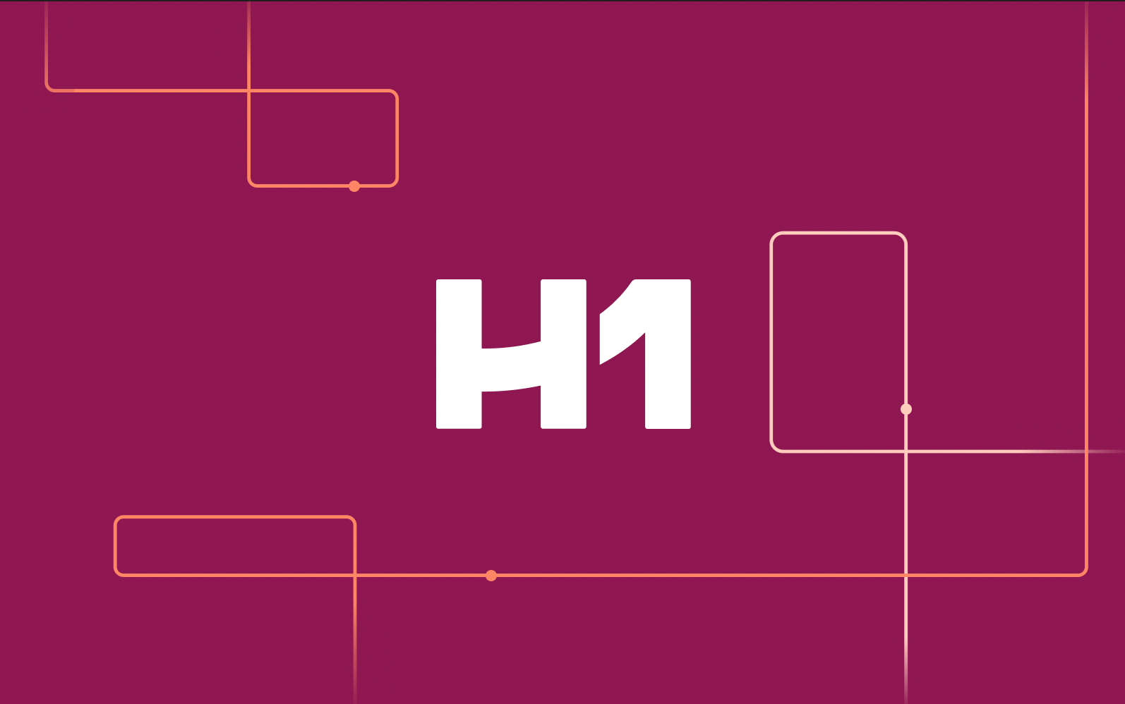 H1 Logo on Plum Background