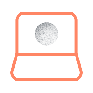 laptop orange icon