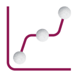 plum line graph icon