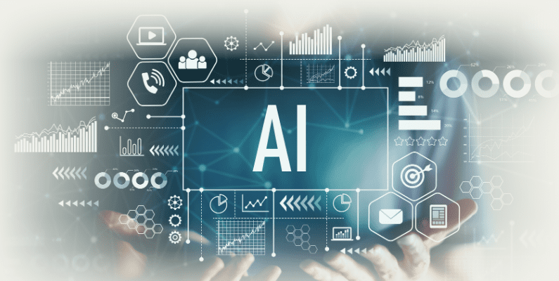 artificial intelligence and technology symbols