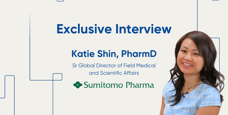 katie shin headshot with text exclusive interview sumitomo pharma america