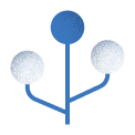 Light blue branch icon