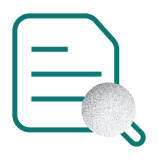 Emerald document and microscope icon