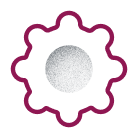 Plum gear icon