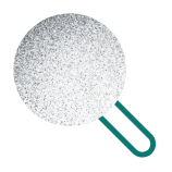 Emerald magnifying glass icon