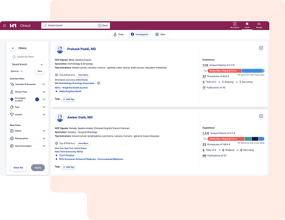 site universe product view of population data