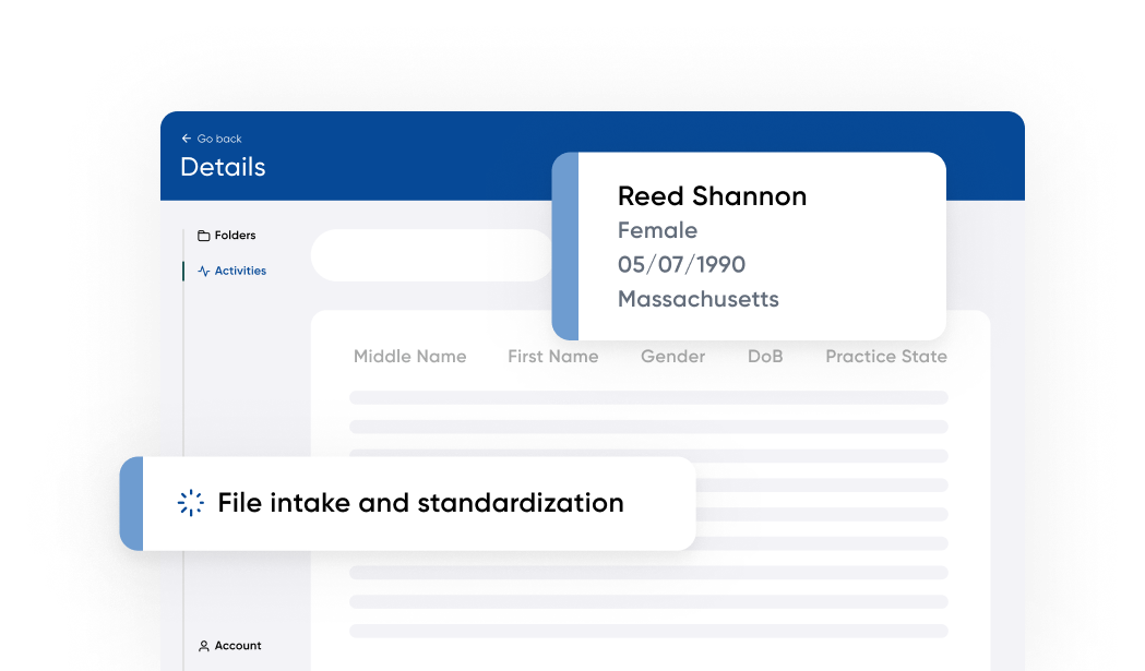 Example roster automation interface showing all parts of the process