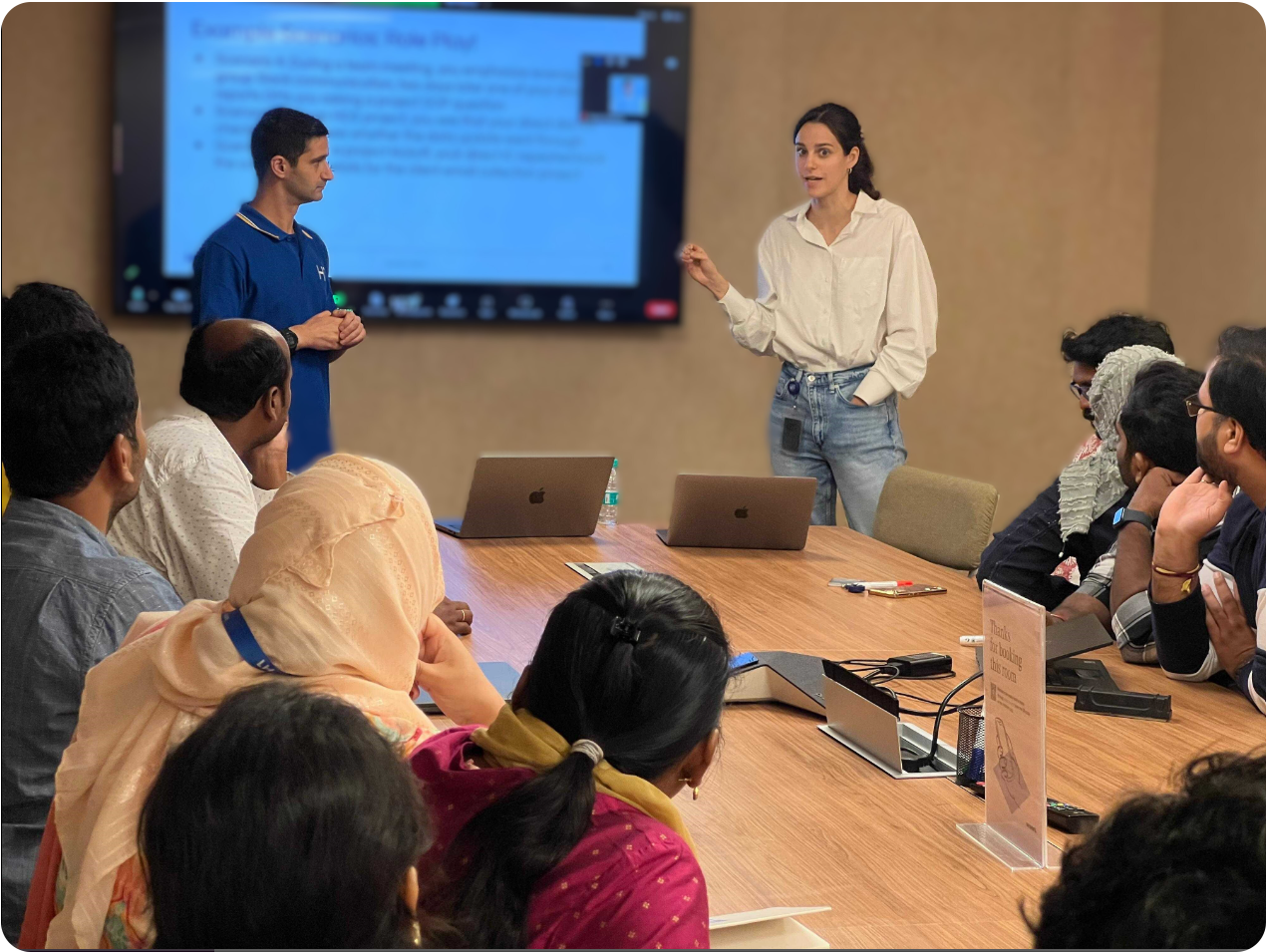 Professionals meeting in a conference room