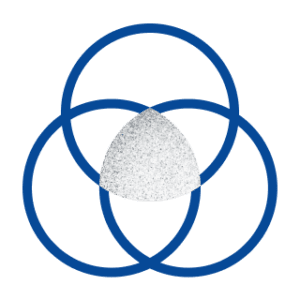 Blue venn diagram icon